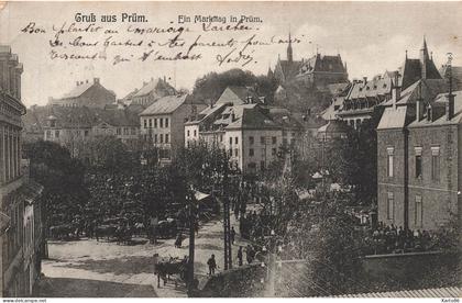 grus aus prüm * 1908 * ein markttag in Prüm * prume pruem germany allemagne
