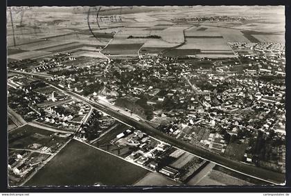 AK Pulheim, Luftbildaufnahme des Ortes