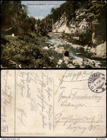 Ansichtskarte Rabenau Rabenauer Grund 1917