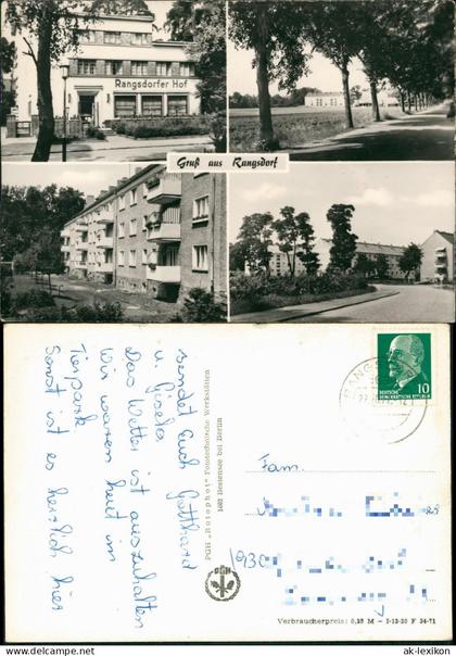 Ansichtskarte Rangsdorf 4 Bild Rangsdorfer Hof Neubauten 1971