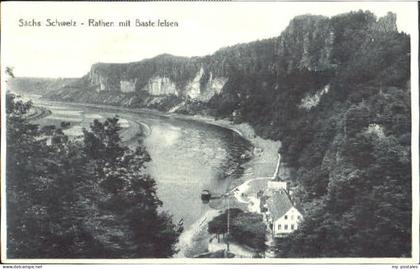 Rathen Saechsische Schweiz Rathen Basteifelsen ungelaufen ca. 1920