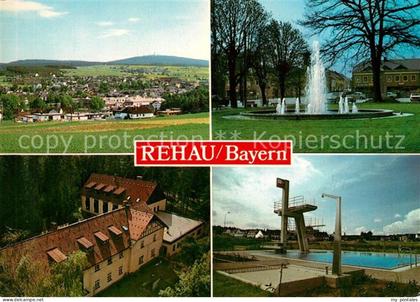 Rehau Oberfranken Panorama mit Kornberg Maxplatz Schullandheim Tannenberg Neues