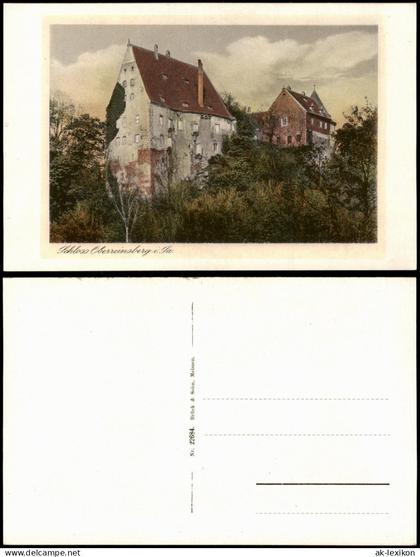 Ansichtskarte Reinsberg (Sachsen) Schloß Oberreinsberg 1924