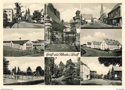 Rheda -Wiedenbrueck Westfalen Strassenpartien Schloss Tor Schule Freibad