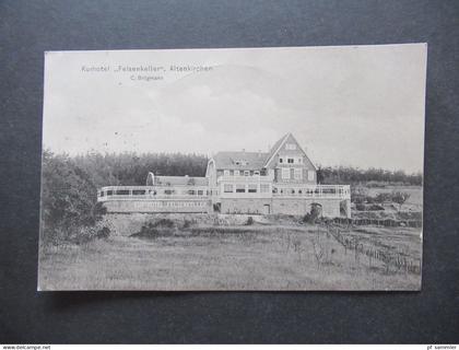DR AK 1914 Kurhotel "Felsenkeller" Altenkirchen C. Brögmann / Westerwald / Gitterstempel Altenkirchen (Westerwald)