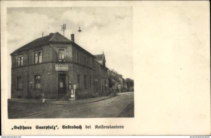 CPA Enkenbach Alsenborn Rheinland Pfalz, Gasthaus Saarpfalz, Bes. H. Stripf, Straßenpartie