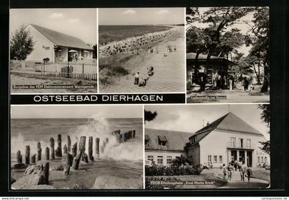 AK Dierhagen /Ribnitz-Damgarten, Ostseebad mit Ladenstrasse und FDGB-Erholungsheim