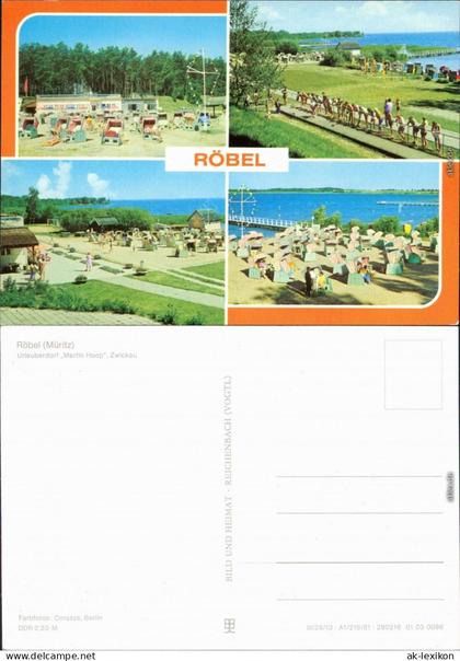 Ansichtskarte Röbel/Müritz Urlauberdorf Martin Hoop 1981