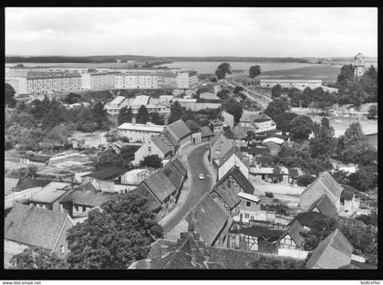 DDR Foto AK 1980 Röbel Müritz Ortspartie aus der Vogelperspektive, Neubaugebiet
