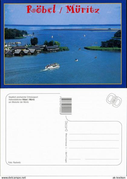 Röbel/Müritz Luftbild - Hafenstadt, am Westufer der Müritz 2000