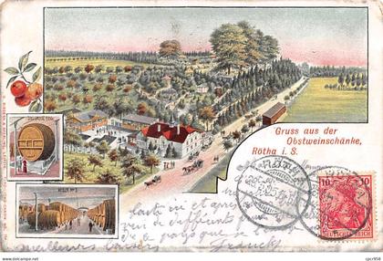 Allemagne - n°80069 - Gruss aus der OBSTWEINSCHÄNKE ROETHA - Carte vendue en l'état
