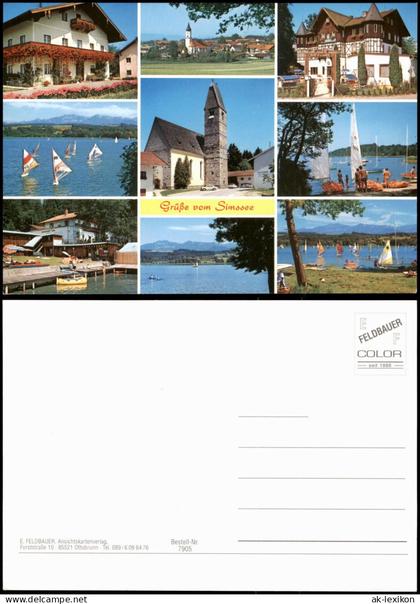 Ansichtskarte Rosenheim Mehrbildkarte Bayern Grüße vom Simssee 2000