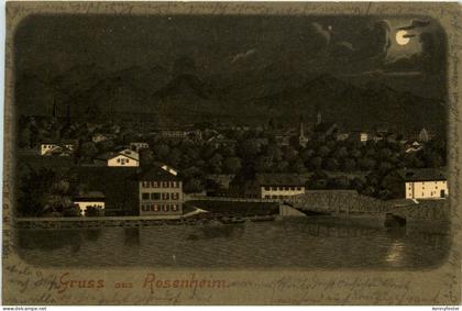 Gruss aus Rosenheim - Litho