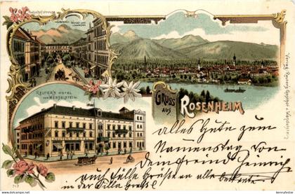 Gruss aus Rosenheim - Litho