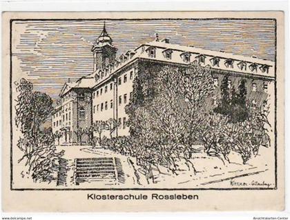 39011810 - Federzeichnung von Rossleben mit Klosterschule ungelaufen  Leicht buegig, leicht fleckig, sonst gut erhalten