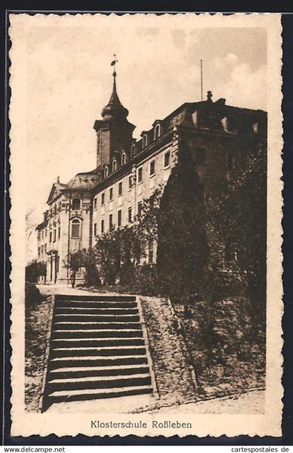 AK Rossleben, Klosterschule mit Treppenaufgang