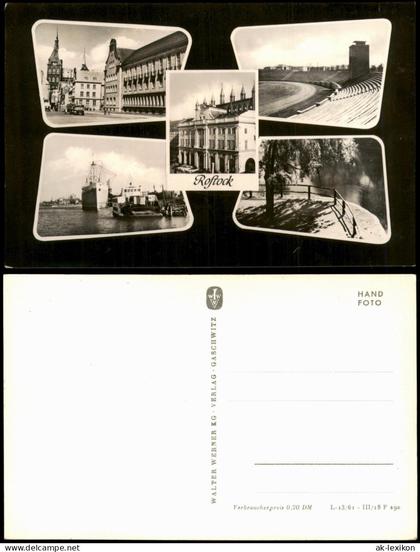Altstadt-Rostock Rostock - Neuer Markt - Ostseestadion - Rostocker Stadhafen - Universität Rostock 1961