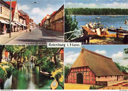 Rotenburg Wuemme Hannover Strassenpartie Strand Kanal Scheune
