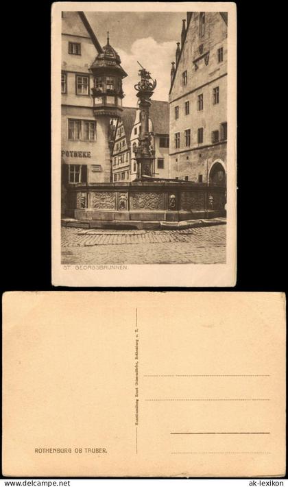 Rothenburg ob der Tauber ROTHENBURG OB TAUBER ST. GEORGSBRUNNEN - Apotheke 1910