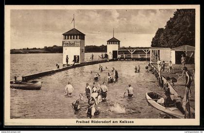 AK Rüdersdorf, Freibad am Kalksee mit Badegästen