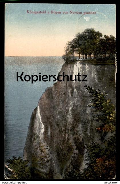ALTE POSTKARTE KÖNIGSSTUHL AUF RÜGEN VON NORDEN GESEHEN STUBBENKAMMER Ansichtskarte cpa postcard AK