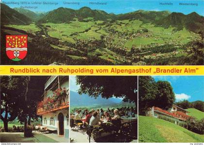 Ruhpolding Bayern Rundblick nach Ruhpolding vom Alpengasthof Brandner Alm Terras