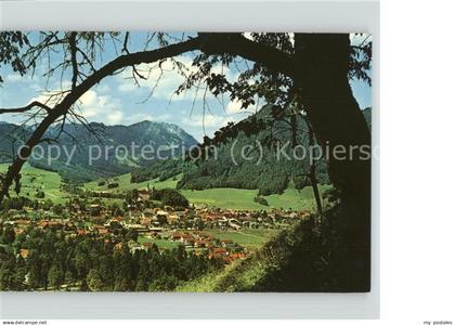 Ruhpolding Gesamtansicht mit Hochfelln und Westernberg Chiemgauer Alpen