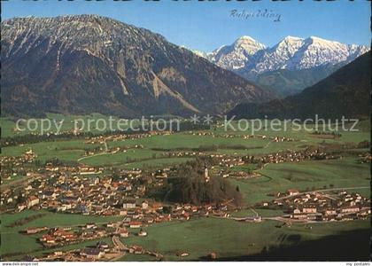 Ruhpolding mit Rauschberg und Sonntagshorn Chiemgauer Alpen Fliegeraufnahme