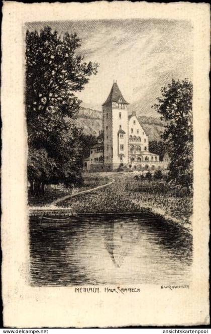 Artiste CPA Schwenzer, G. W., Mettlach im Kreis Merzig Wadern Saarland, Haus Saareck