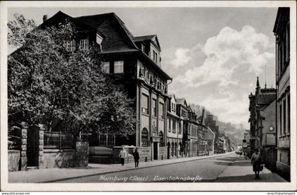 CPA Homburg im Saarpfalz Kreis, Eisenbahnstraße, Straßenpartie