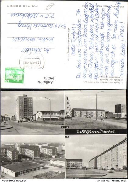 196784,Wolfen Nord Mehrbild Ak Strasse d. Republik Franz Mehring Strasse