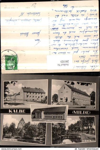 281523,Kalbe an d. Milde Kulturhaus Gartenstraße Burggraben u. Ruine Mehrbildkarte pub VEB