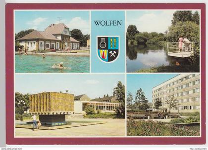 (99458) AK Wolfen, Mehrbildkarte, 1988