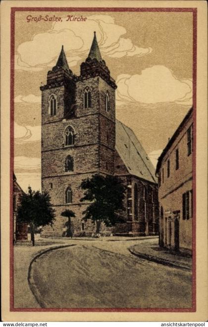 CPA Groß Salze Salzelmen Schönebeck an der Elbe, Kirche