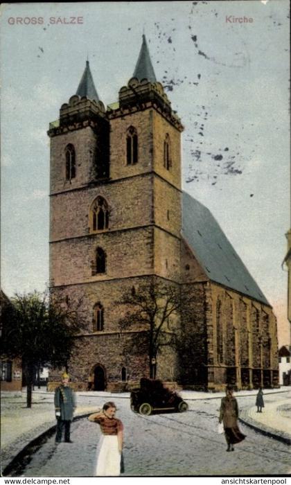 CPA Groß Salze Salzelmen Schönebeck an der Elbe, Kirche