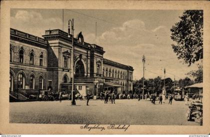 CPA Magdeburg in Saxe Anhalt, Bahnhof