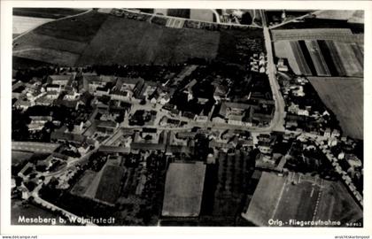 CPA Meseberg bei Wolmirstedt, Luftaufnahme von Meseberg, Felder, Straßen, Häuser