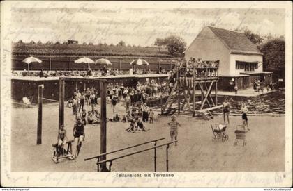 CPA Schelkau Teuchern im Burgenlandkreis, Erholungsstätte Bad Schelkau, Teilansicht, Terrasse