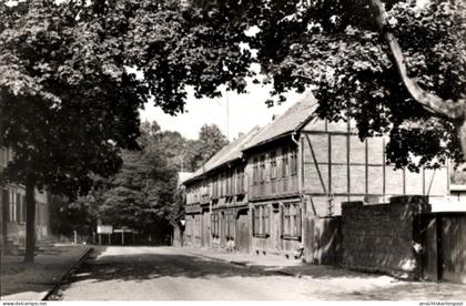 CPA Schwanebeck in Saxe Anhalt, Kapellenstraße, Fachwerkbauten