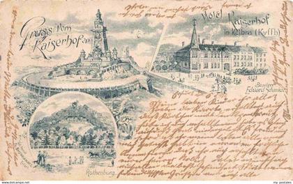 Kelbra Kyffhaeuser Hotel Kaiserhof Kyffhaeuserdenkmal Rothenburg Kuenstlerkarte