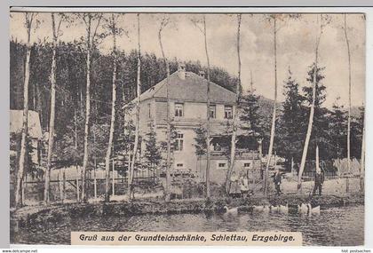 (34894) AK Schlettau (Erz.), Grundteichschänke, 1928