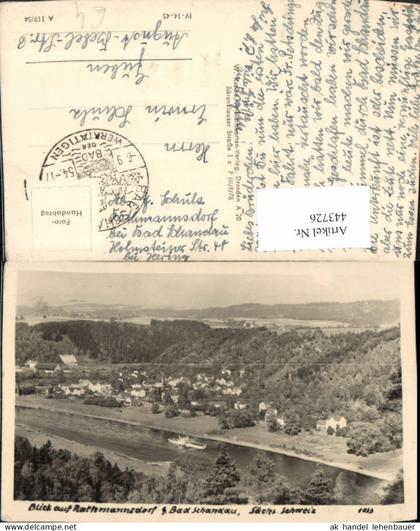 443726,Sächsische Schweiz Blick auf Rathmannsdorf u. Bad Schandau Totale