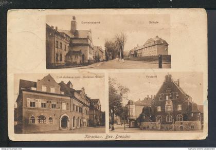 Ansichtskarte Kirschau Dresden Sachsen Schule Postamt Gifhorn Niedersachsen