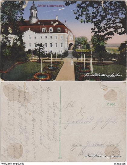 Ansichtskarte Lichtenwalde-Niederwiesa Schloß Lichtenwalde 1918