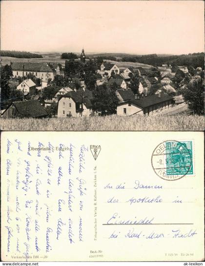 Ansichtskarte Obercrinitz-Crinitzberg Blick auf den Ort 1961