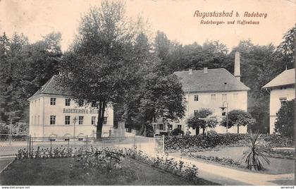Augustusbad mit Radeberg- und Kaffeehaus Radeberg Sachsen Postkarte AK 1912