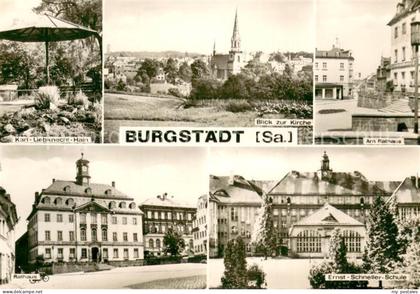 Burgstaedt Sachsen Karl Liebknecht Hain Kirche Am Rathaus Ernst Schneller Schule