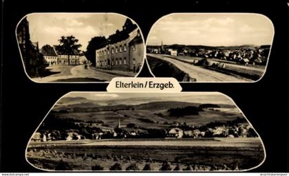 CPA Elterlein im Erzgebirge, Gesamtansicht, Straßenpartie