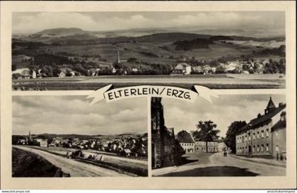 CPA Elterlein im Erzgebirge, Panorama, Teilansichten