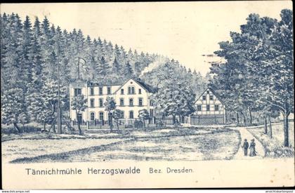 CPA Herzogswalde Wilsdruff Sachsen, Gasthaus Tännichtmühle